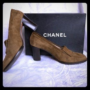 Chanel high heel loafers